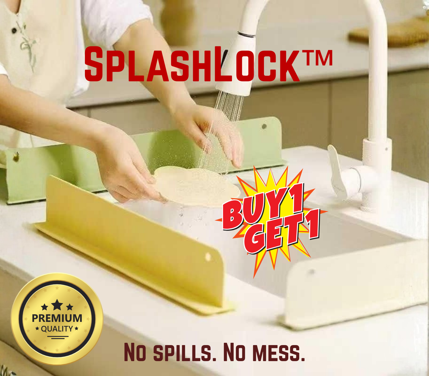 SplashLock™ Silicone Sink Guard I No spills. No mess.