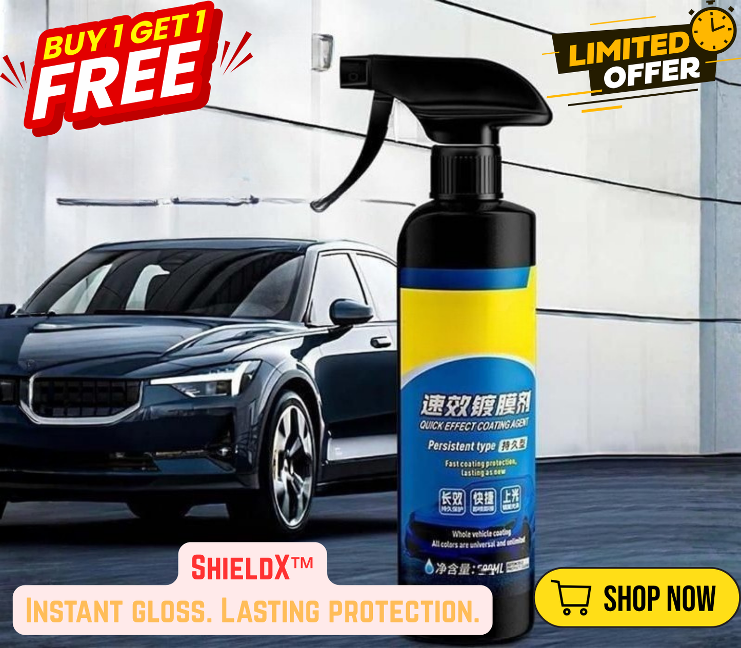 ShieldX™ I Instant gloss. Lasting protection.