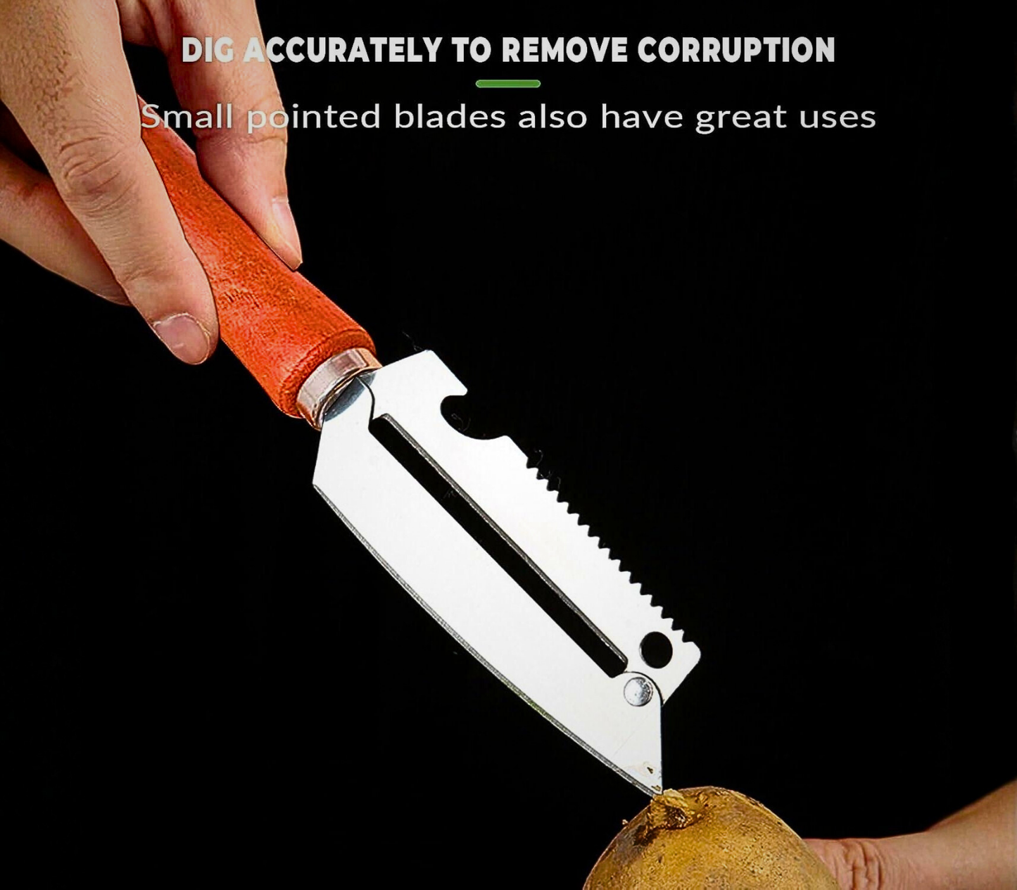PeelPro™ 3-in-1 Kitchen Knife I One tool. Many uses.